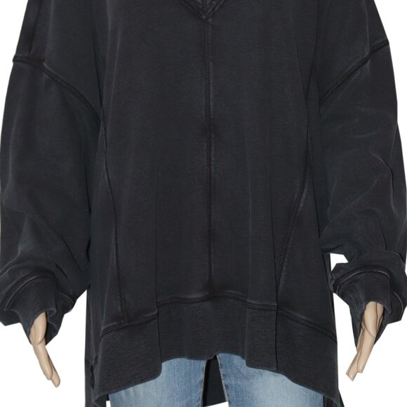 Free People Flow And Groove Pullover Black Oversized Pullover Top S - Picture 6 of 6